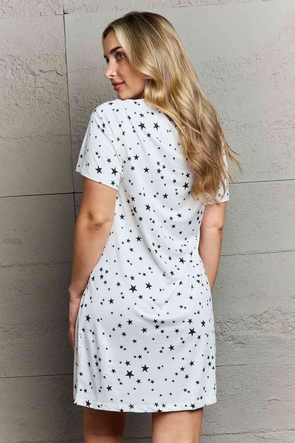 MOON NITE Quilted Quivers Button Down Sleepwear Dress Luvéillé