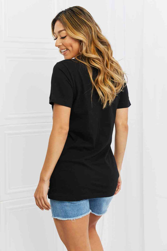 MineB Mama Full Size Graphic Tee in Black Luvéillé