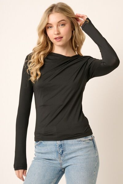 Mittoshop Ruched Long Sleeve Slim Top Luvéillé