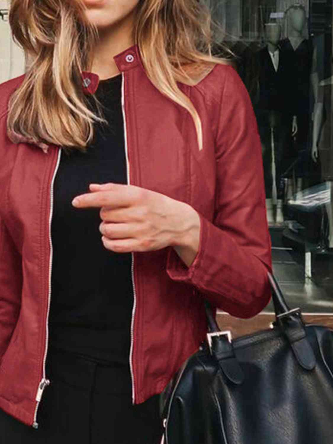 Mock Neck Zip Up Jacket Luvéillé