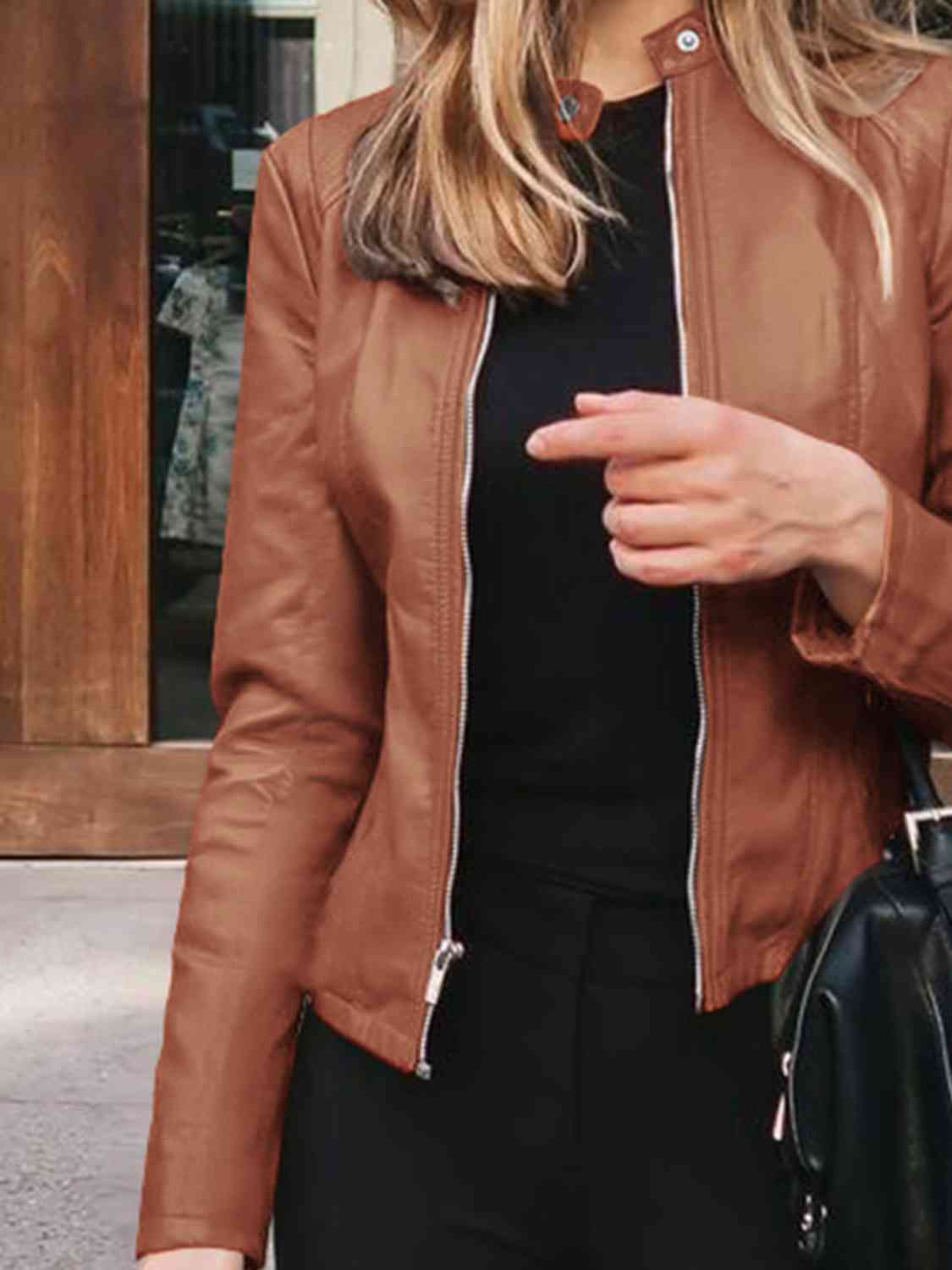 Mock Neck Zip Up Jacket Luvéillé