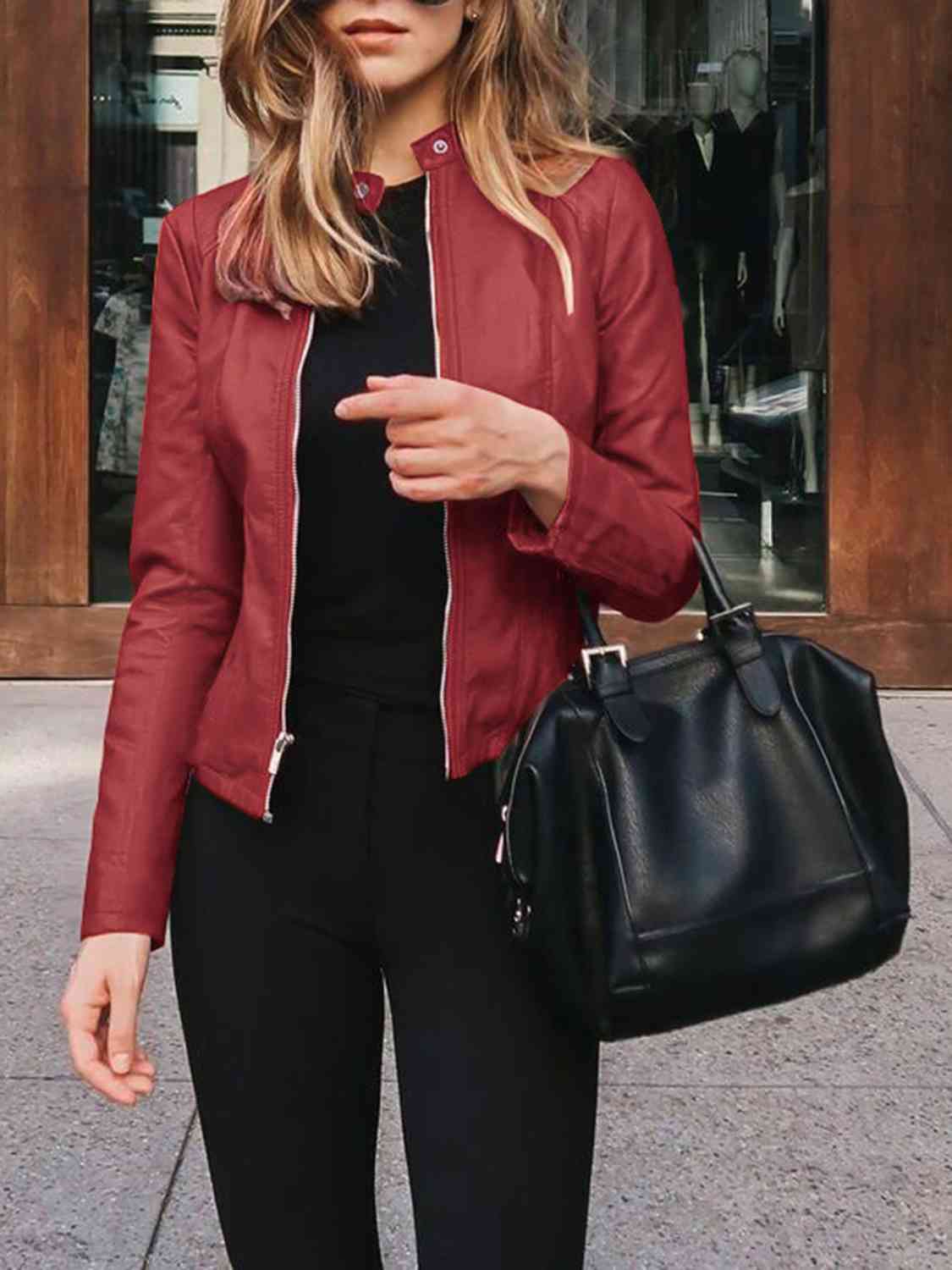 Mock Neck Zip Up Jacket Luvéillé