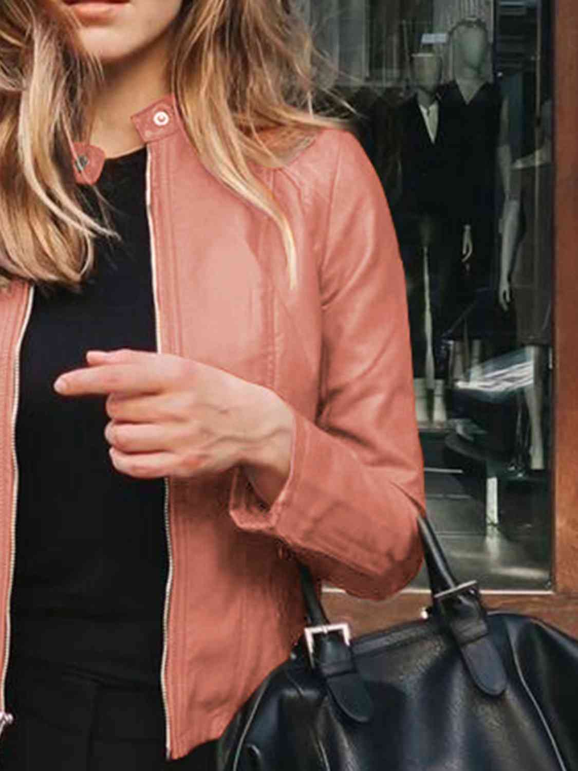 Mock Neck Zip Up Jacket Luvéillé