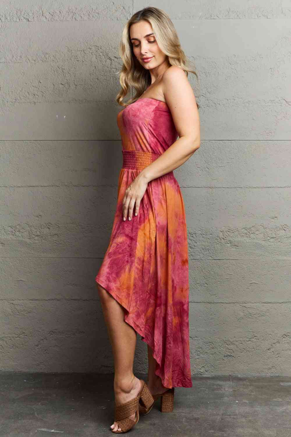 Ninexis In The Mix Sleeveless High Low Tie Dye Dress Luvéillé