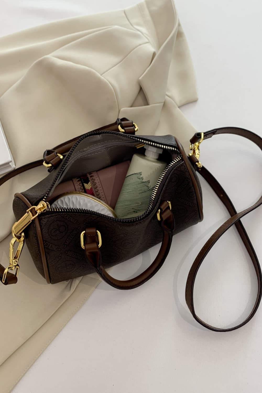 PU Leather Cylinder Handbag Luvéillé
