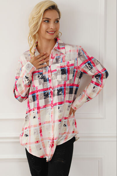 Plaid Button Up Long Sleeve Shirt Luvéillé
