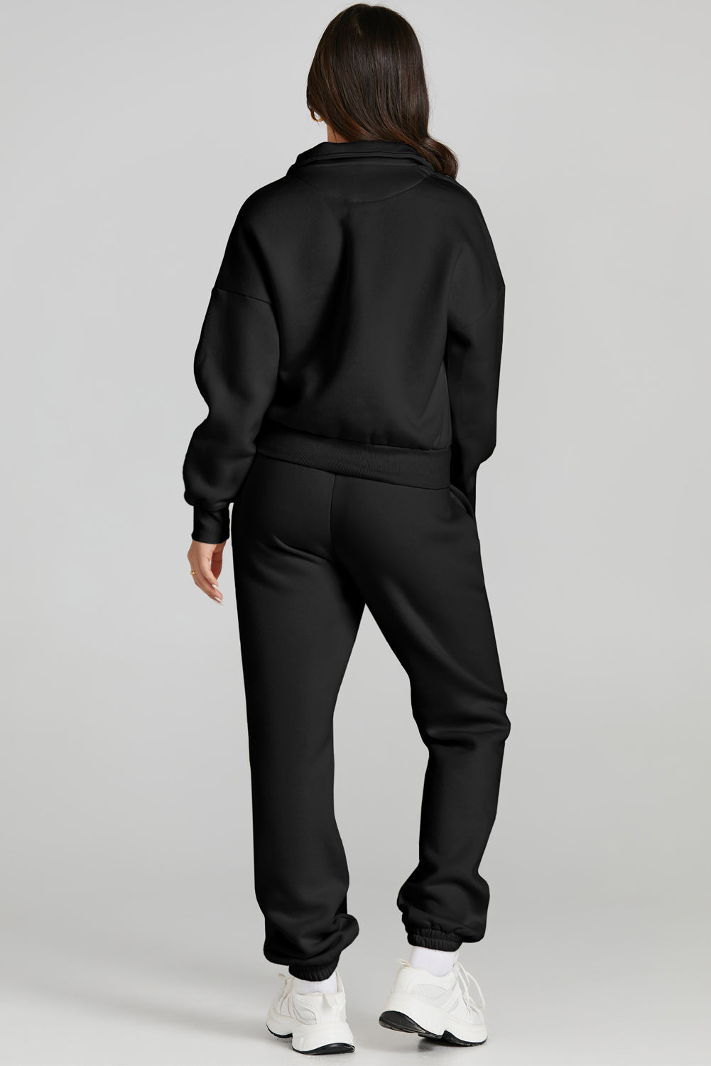 Quarter Zip Top and Drawstring Pants Active Set Luvéillé