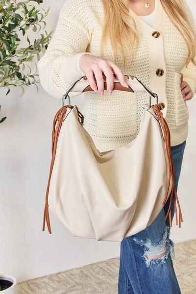 SHOMICO Fringe Detail Contrast Handbag Luvéillé