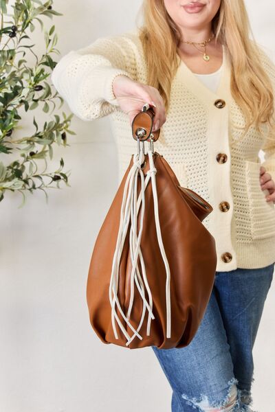 SHOMICO Fringe Detail Contrast Handbag Luvéillé