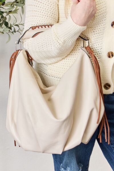 SHOMICO Fringe Detail Contrast Handbag Luvéillé