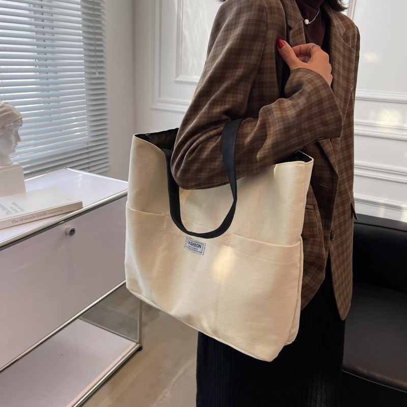 Simple One-shoulder Canvas Bag Luvéillé