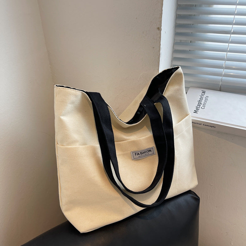 Simple One-shoulder Canvas Bag Luvéillé