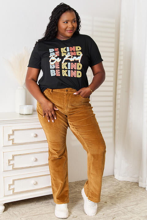 Simply Love BE KIND Graphic Round Neck T-Shirt Luvéillé
