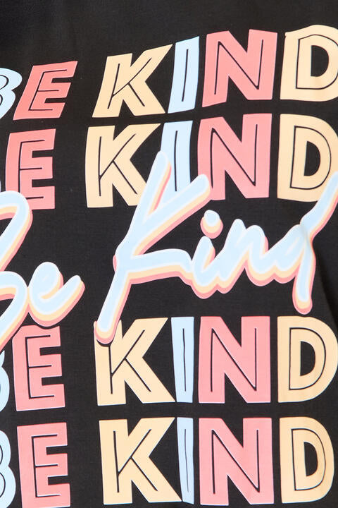 Simply Love BE KIND Graphic Round Neck T-Shirt Luvéillé