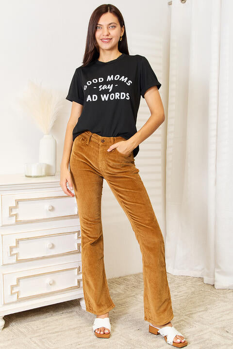 Simply Love GOOD MOMS SAY BAD WORDS Graphic Tee Luvéillé