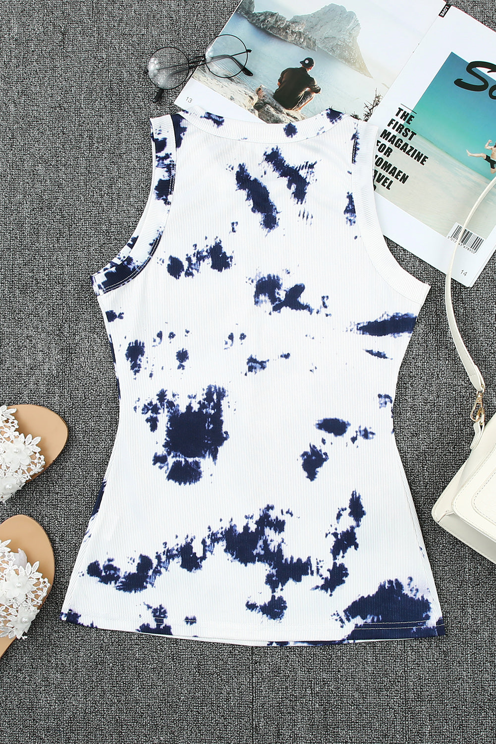 Tie-Dye Round Neck Tank Luvéillé