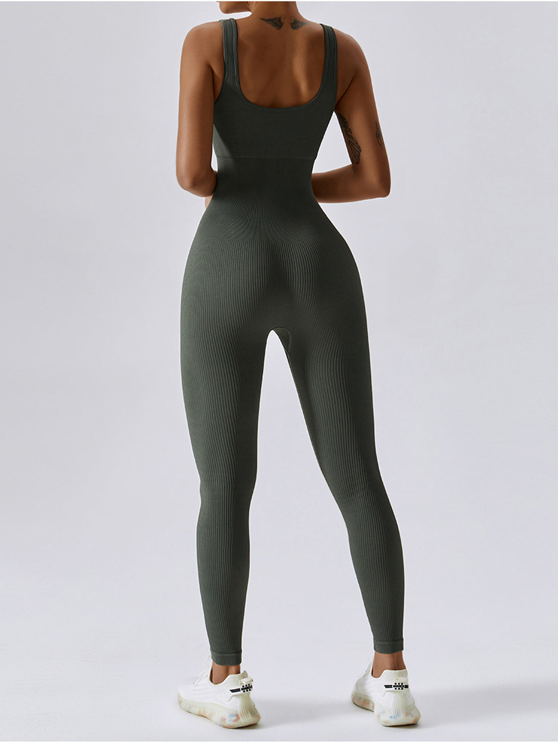 Wide Strap Sleeveless Active Jumpsuit Luvéillé