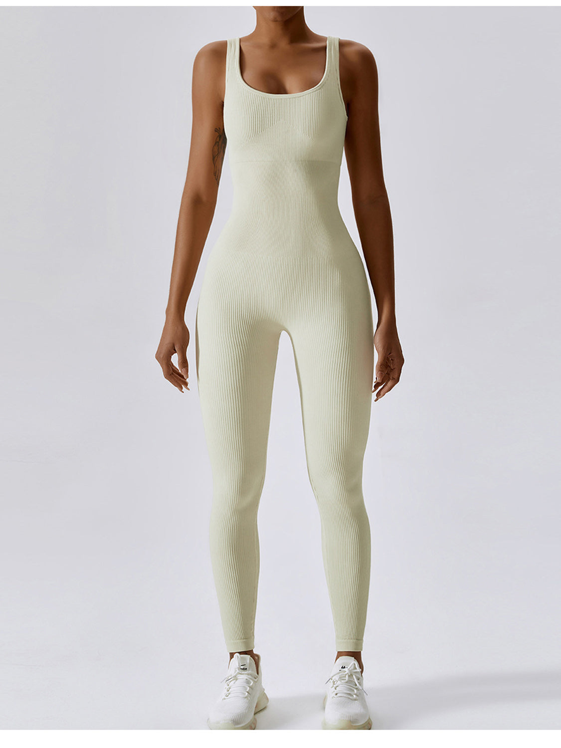 Wide Strap Sleeveless Active Jumpsuit Luvéillé