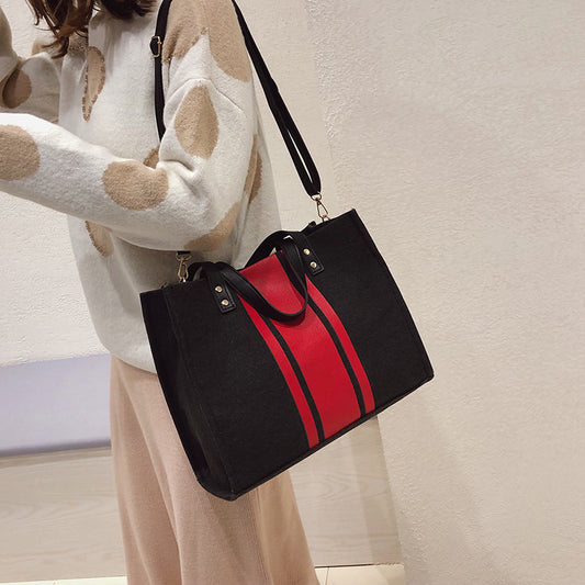 Professional Business Commuting Stripes Handbag