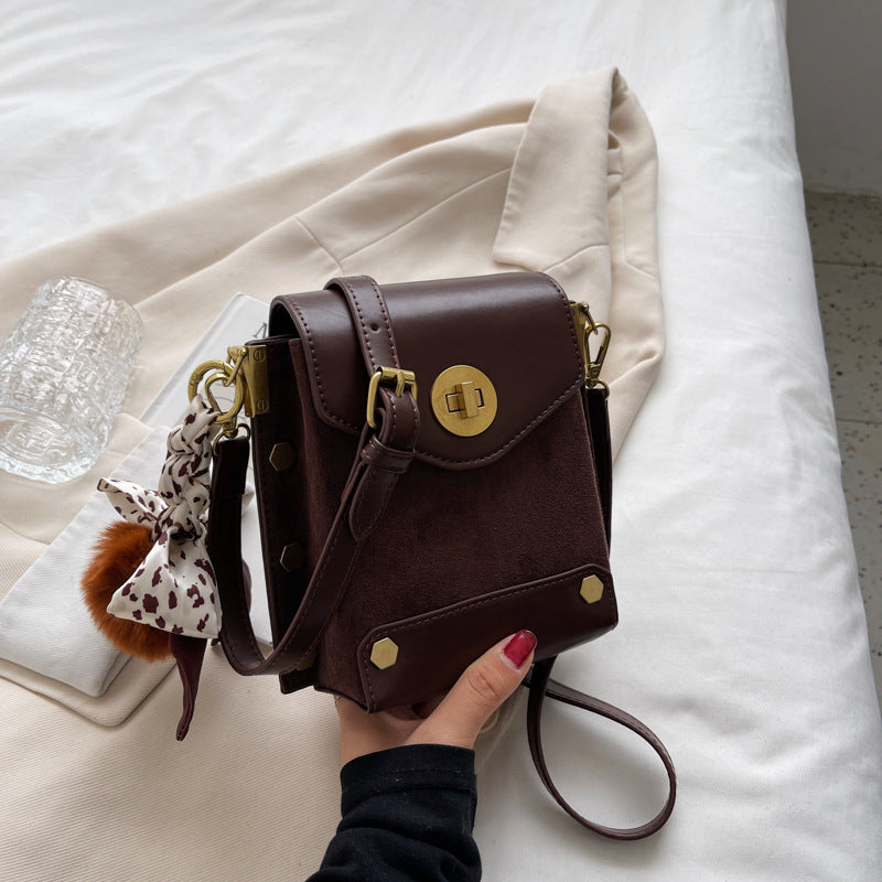 Retro Frosted Crossbody Bag