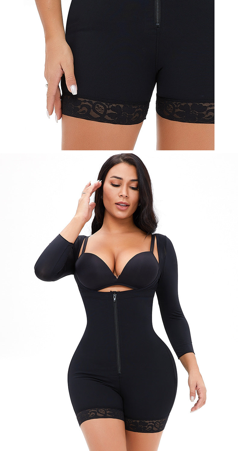 Long Sleeve Adjustable Sling Button Zipper