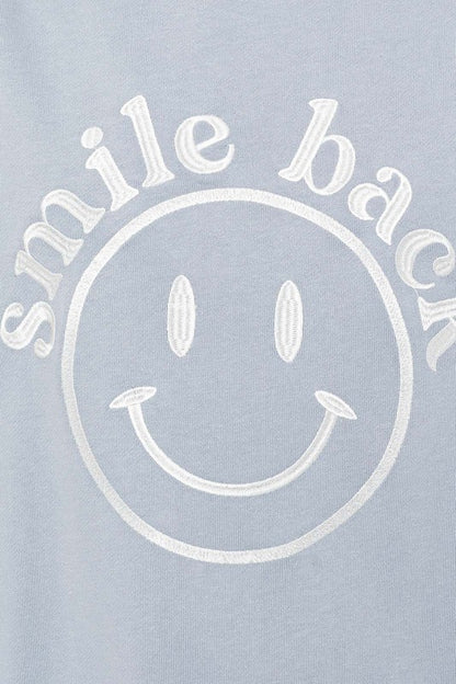 Letter Embroidery Oversized Sweatshirt