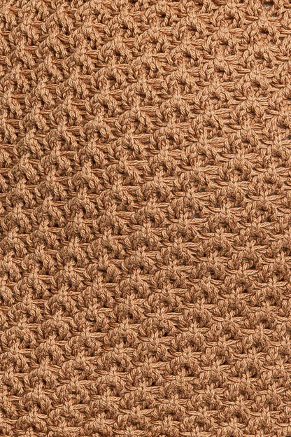 Tassel Detail Spaghetti Sweater Crop Top
