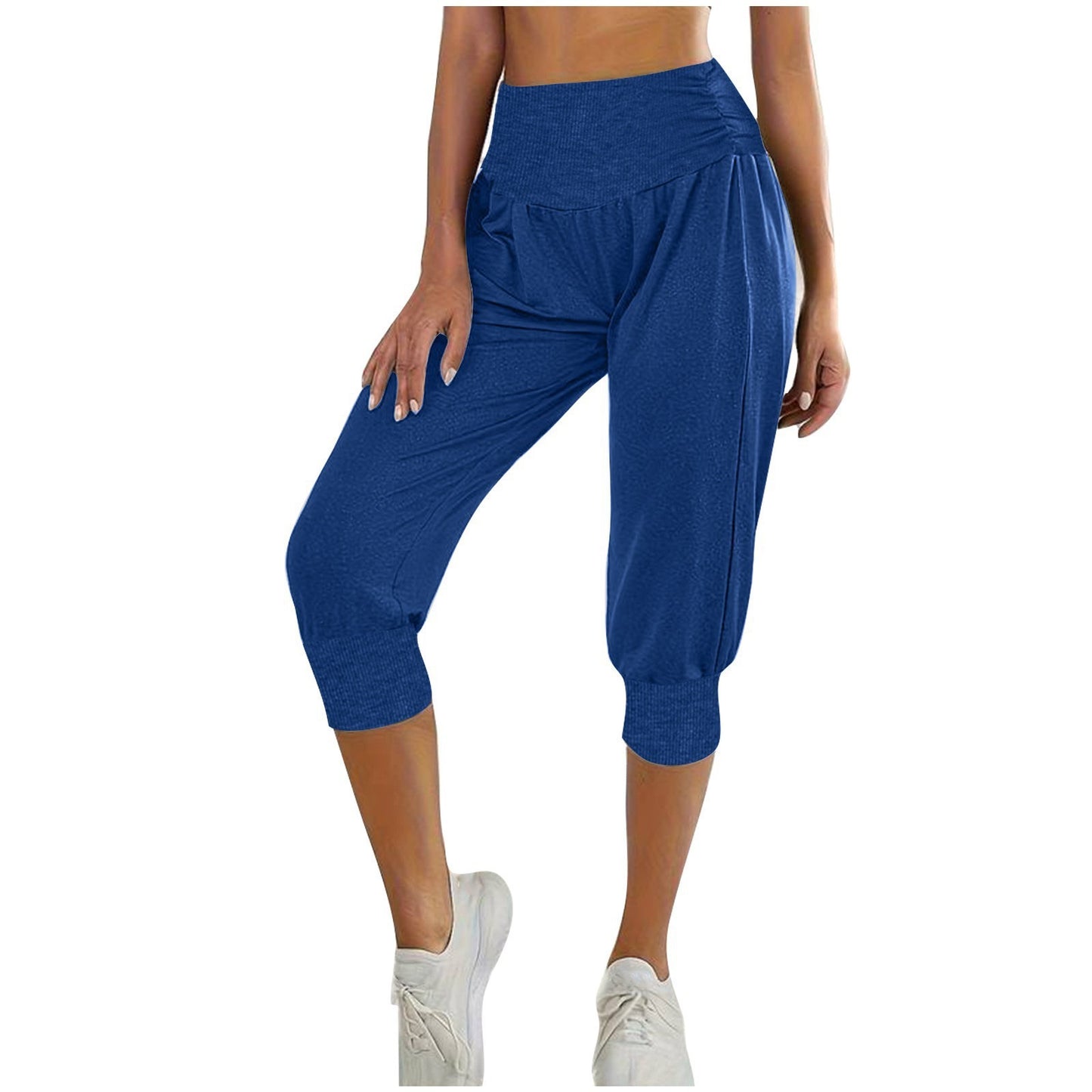 Women's Home Casual Pants High Waist Temperament Ankle-tied Harem Pants