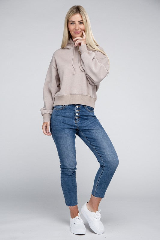Acid Wash Fleece Hoodie Luvéillé