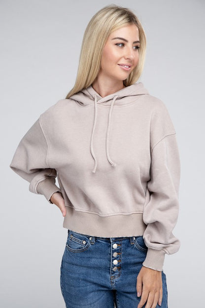 Acid Wash Fleece Hoodie Luvéillé