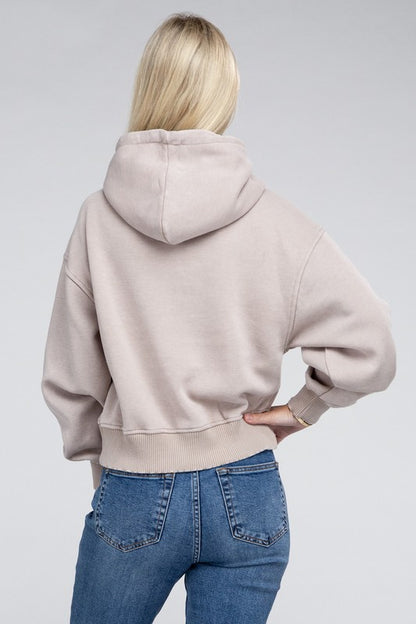 Acid Wash Fleece Hoodie Luvéillé
