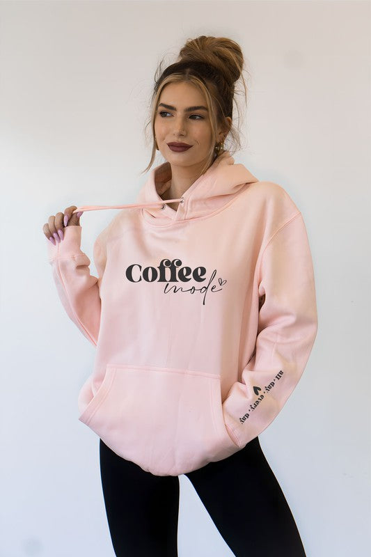 Coffee Mode Graphic Hoodie Luvéillé