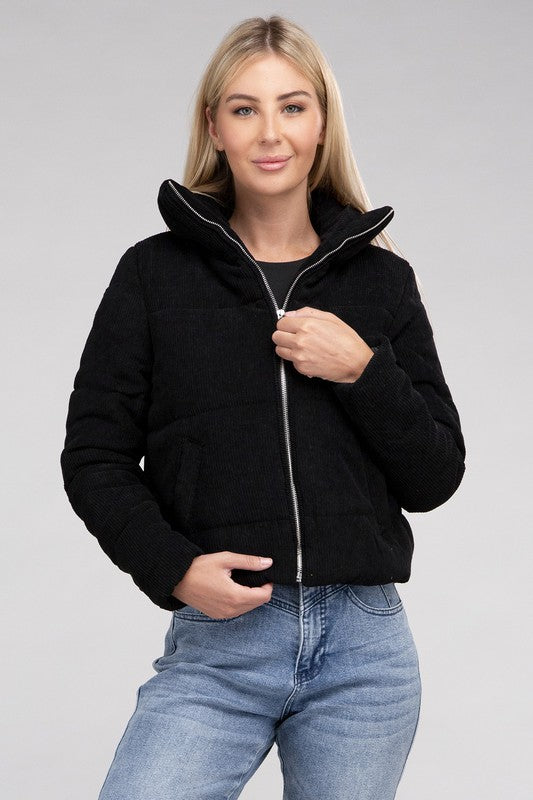 Corduroy Zip-Up Jacket Luvéillé