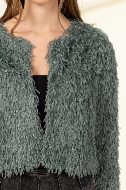 Essential Beauty Cropped Fur Jacket Luvéillé