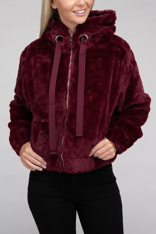 Fluffy Zip-Up Teddy Hoodie Luvéillé