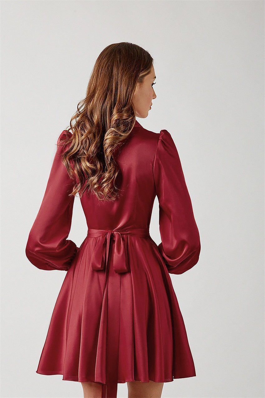 French Style Dress With Lantern Sleeves Luvéillé