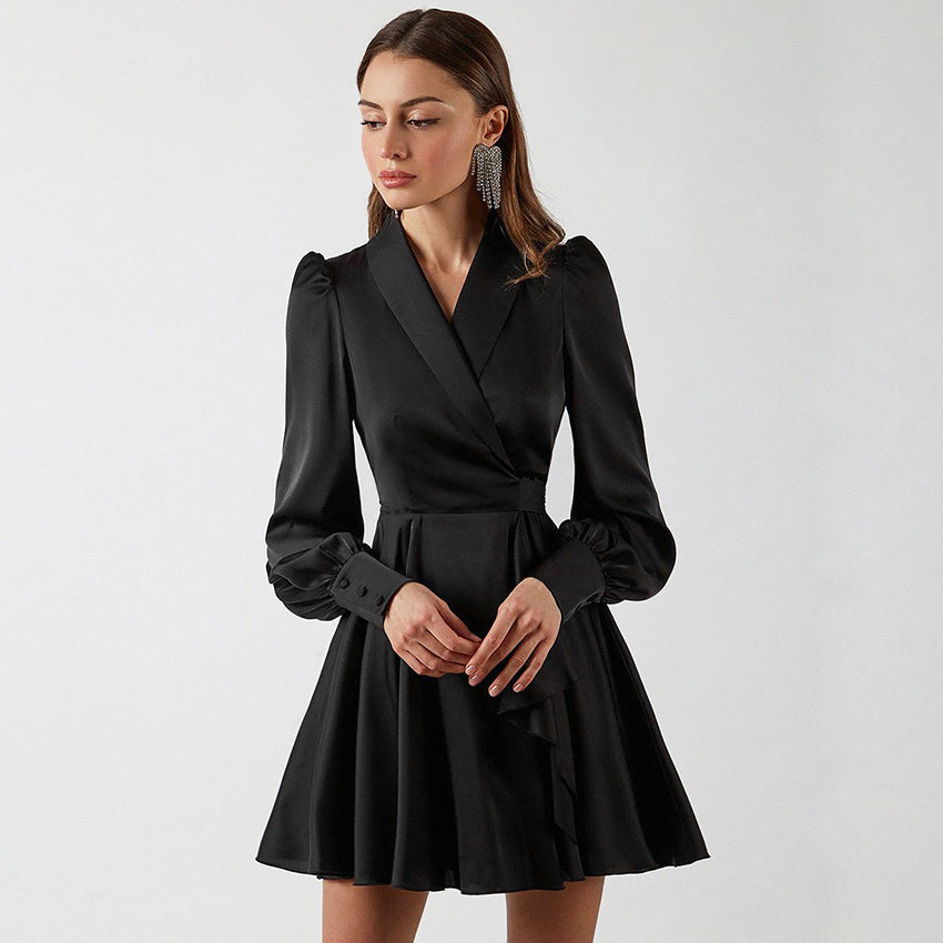 French Style Dress With Lantern Sleeves Luvéillé