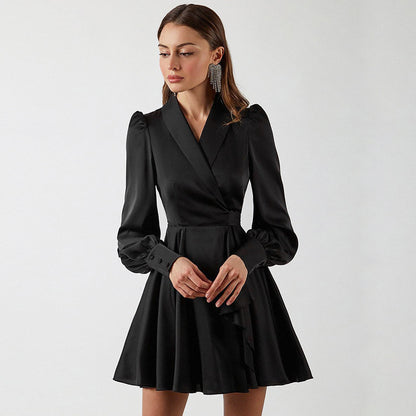 French Style Dress With Lantern Sleeves Luvéillé