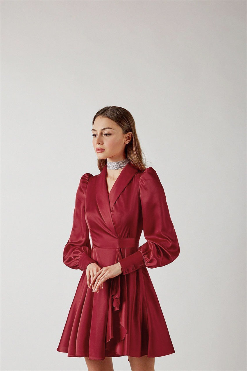 French Style Dress With Lantern Sleeves Luvéillé