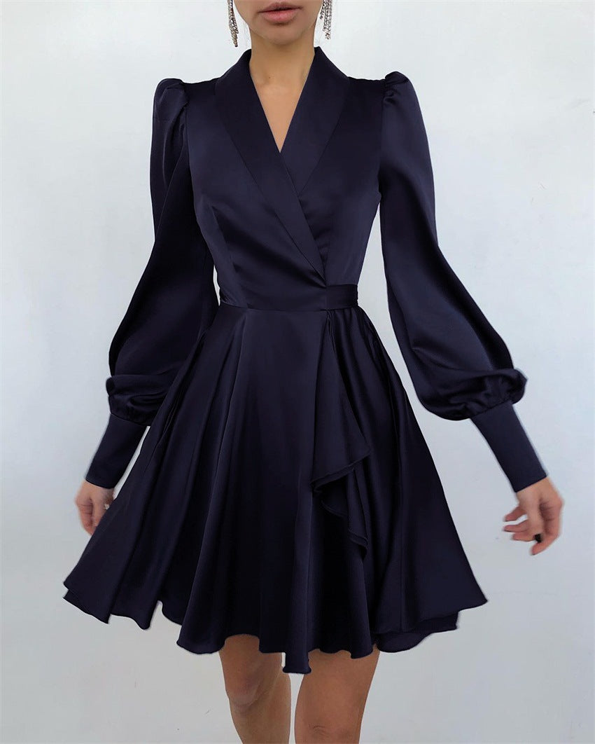 French Style Dress With Lantern Sleeves Luvéillé