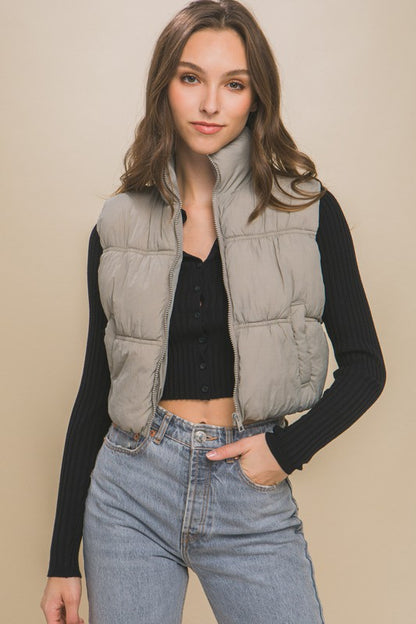 High Neck Puffer Vest Luvéillé