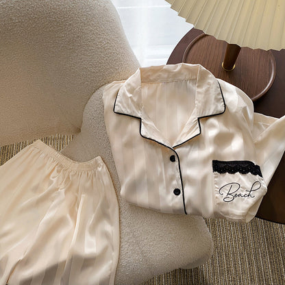 Ice Silk Pajamas For Women In Summer Luvéillé