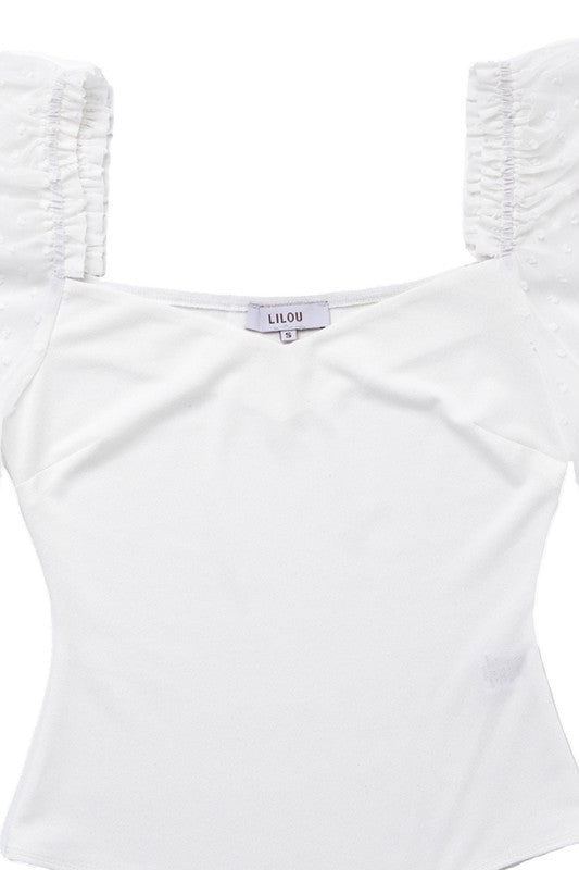 LS shirring sleeve bodysuit Luvéillé