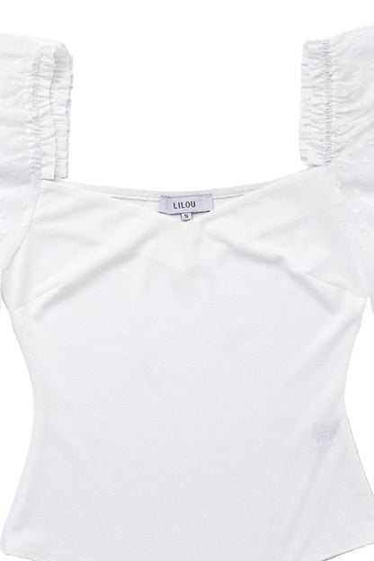 LS shirring sleeve bodysuit Luvéillé