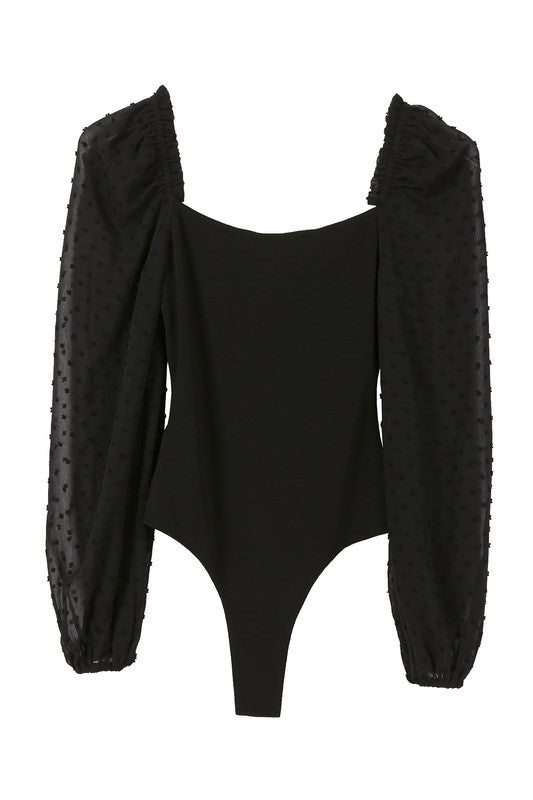 LS shirring sleeve bodysuit Luvéillé