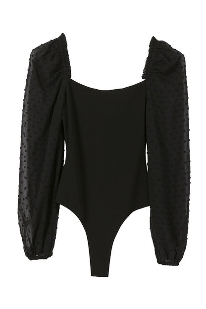 LS shirring sleeve bodysuit Luvéillé
