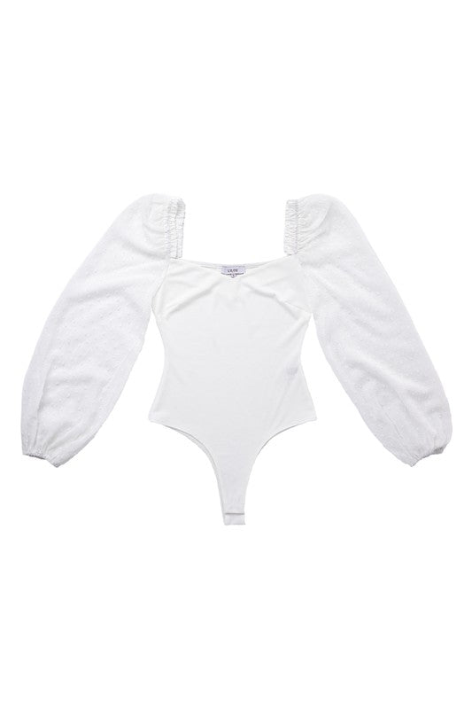 LS shirring sleeve bodysuit Luvéillé