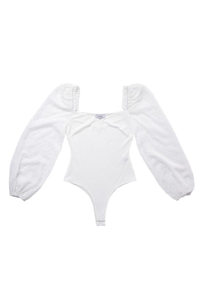 LS shirring sleeve bodysuit Luvéillé