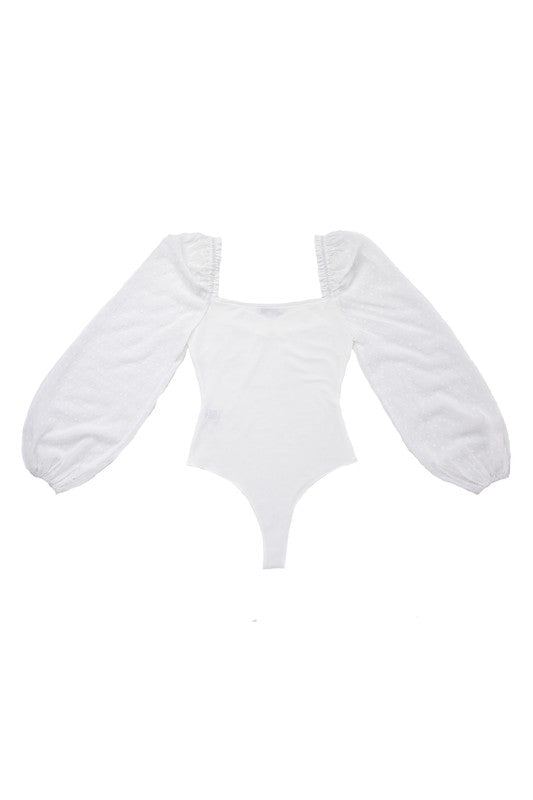 LS shirring sleeve bodysuit Luvéillé