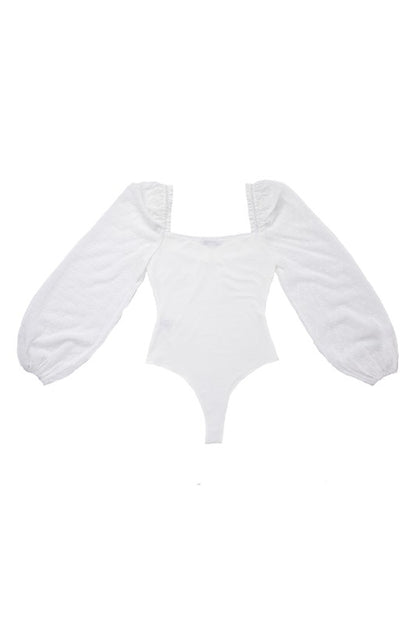 LS shirring sleeve bodysuit Luvéillé